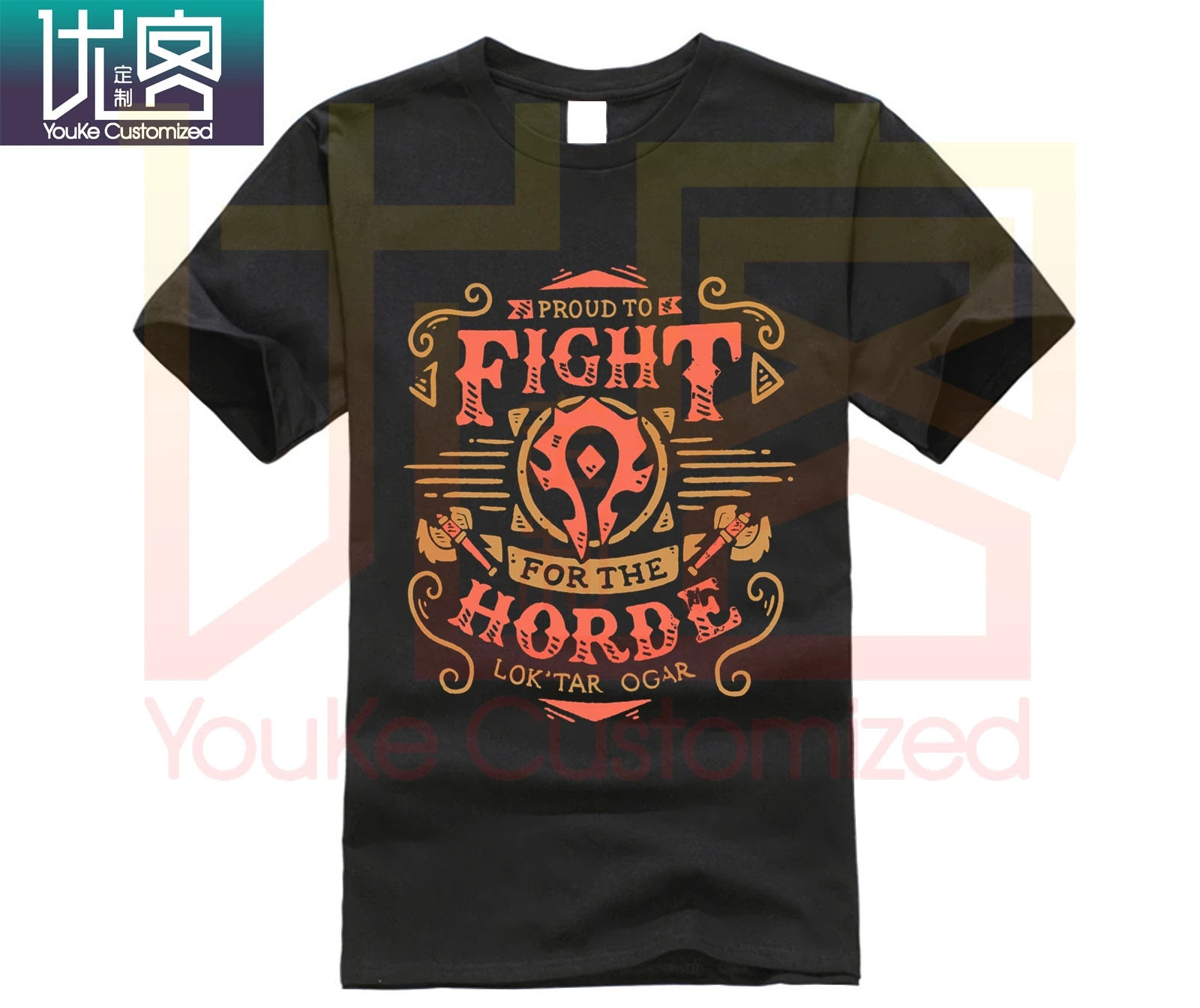 

NEW men's FIGHT FOR HORDE T-SHIRT world of warcraft t shirt Casual Tees 100% Cotton Clothes T Shirt Cotton Tee Shirt Present