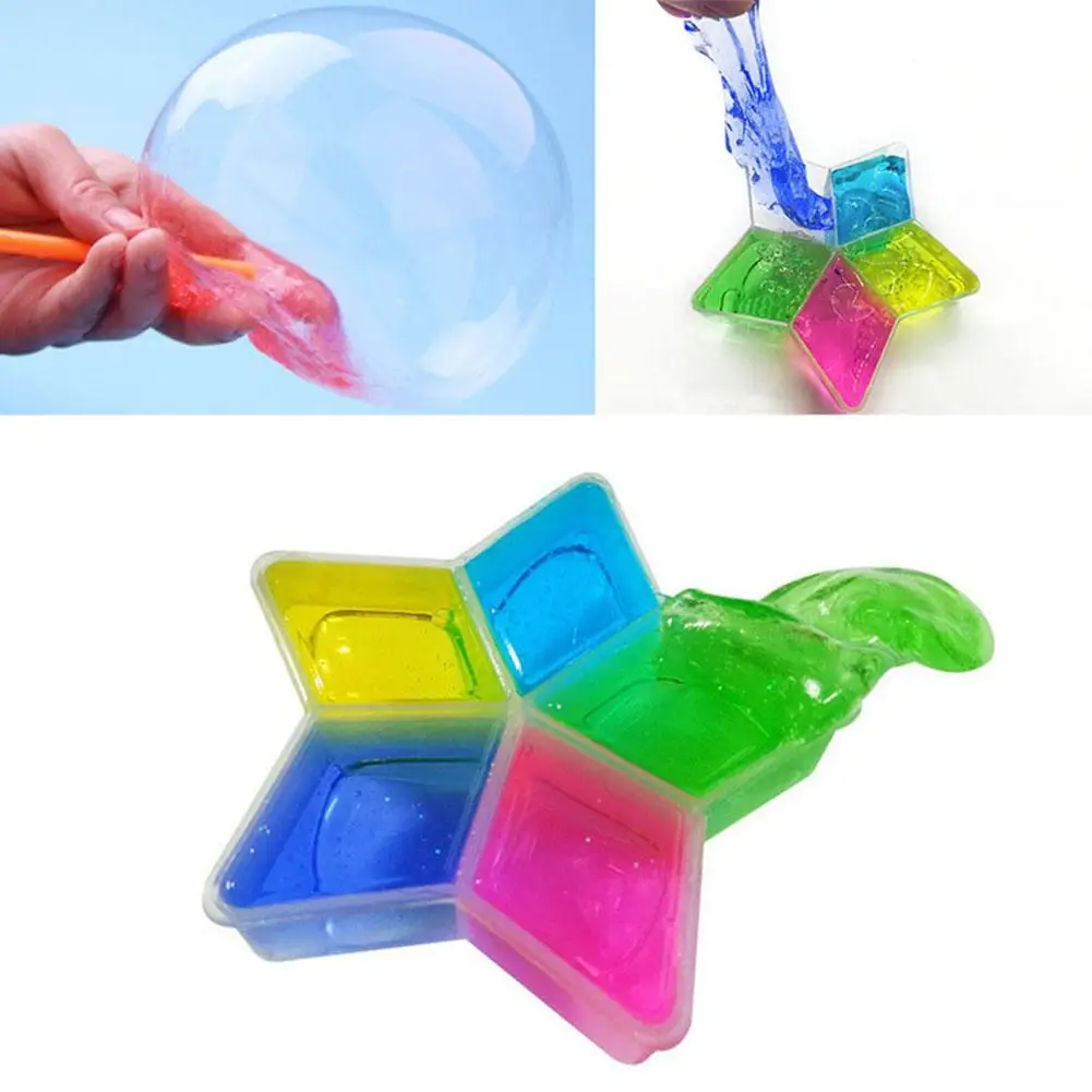 

Colorful transparent 5 Pcs/Set quite beautiful Colorful Clay Slime DIY Mud Play Transparent Magic Plasticine Kid Toys