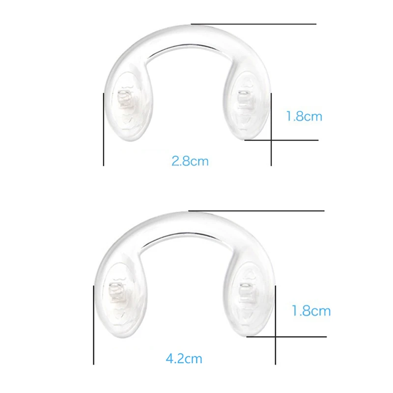 10pcs U Shape Silicone Conjoined Eyeglass Soft Nose Pads For Glasses Anti-Slip Insert Nose Pad