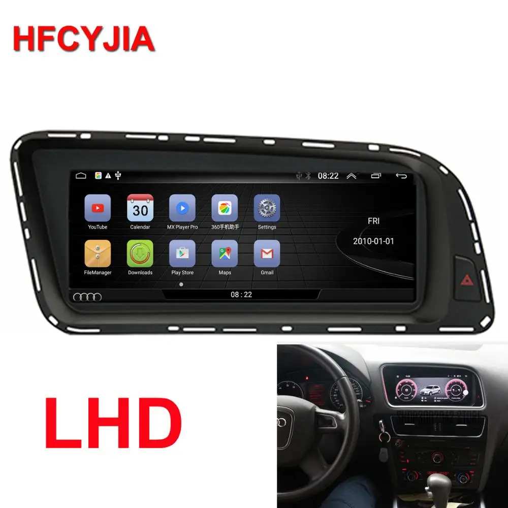 HFCYJIA 8," ips сенсорный Автомобильный gps Navi экран для Audi Q5 2009- Android 9,0 система 2+ 32 Гб ram wifi Google SWC BT Телефонная книга AUX