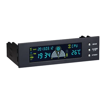 

5.25 inch Computer Fan Controller PC Desktop Front Panel 3 CPU Temperature Sensor LCD Digital Display Fan Speed Controller New