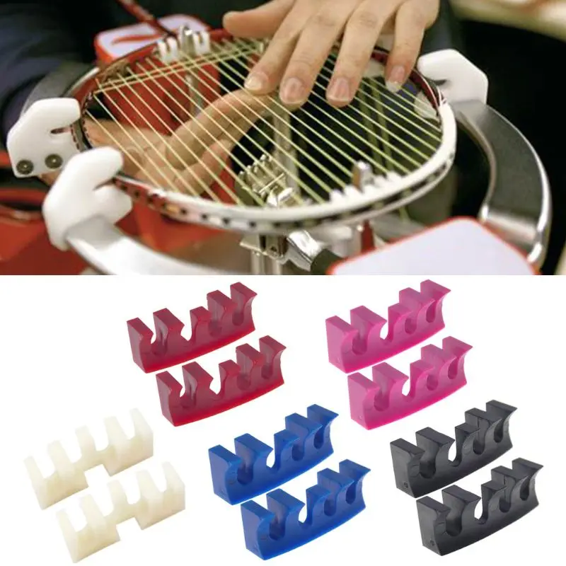 0384 2Pcs Badminton Throat Racket Load Spreader Machine Tool Blue/White Useful 