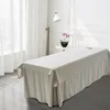 Corduroy Solid Bed Sheet for Beauty Salon, Massage Table Cover, SPA Table Cover, With/No Hole, King, Queen Size, 1Pc 6