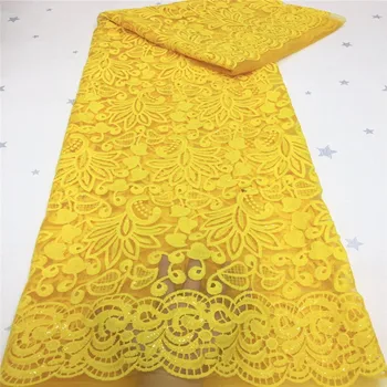 

Flower Pattern Sequins Lace Fabrics Embroidery yellow African French Tulle Lace Fabrics Sequence Laces Nigerian Mesh Lace white