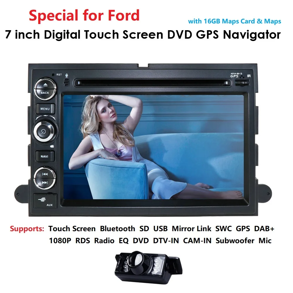 Excellent for Ford F150 F-150 F250 F-250 F350 F-350 F450 F-450 F550 F-550 In Dash GPS Navigation Double 2 Din Head Unit DVD Car Player CAM 3