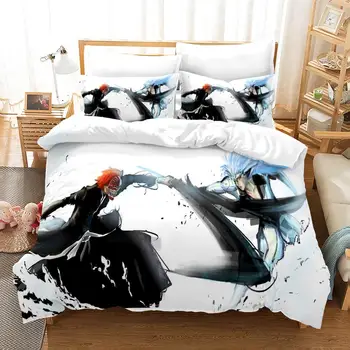 

Comic Bedding Set 2/3 Piece Set Bleach Printing Bedding Set Microfiber Duvet Cover Set Comforter Cover Pillowcases