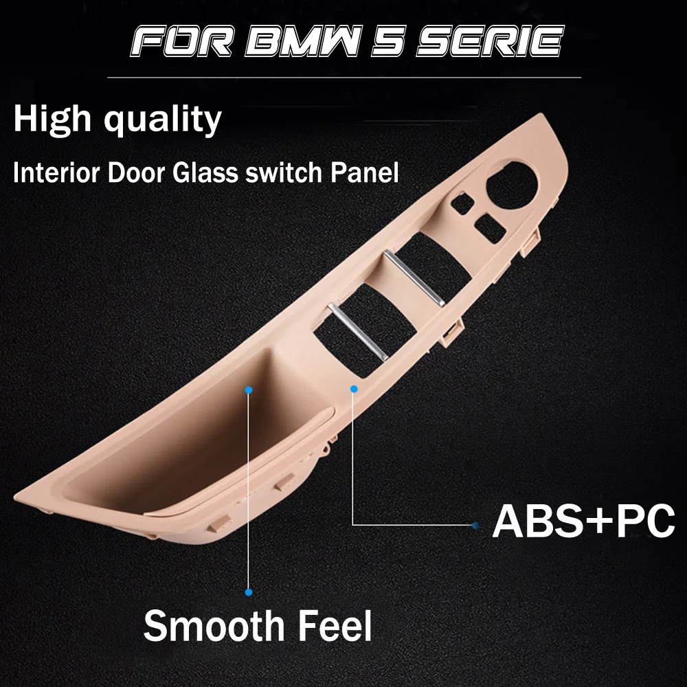 Best Fit For BMW 5 serie F10 F11 520d 525d 530d 535i Black Beige Car LHD Interior Door Handle Inner Panel Pull Trim Cover 51417225854
