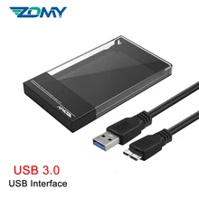 Zomy черный портативный корпус для жесткого диска 2,5 ''SATA USB 3,1 Прозрачный Футляр для внешнего жесткого диска Usb3.0 для ноутбуков корпус SSD коробка Zomy черный портативный корпус для жесткого диска 2,5 ''SATA USB 3,1 Прозрачный Футляр для внешнего жесткого диска Usb3.0 для ноутбуков корпус SSD коробка