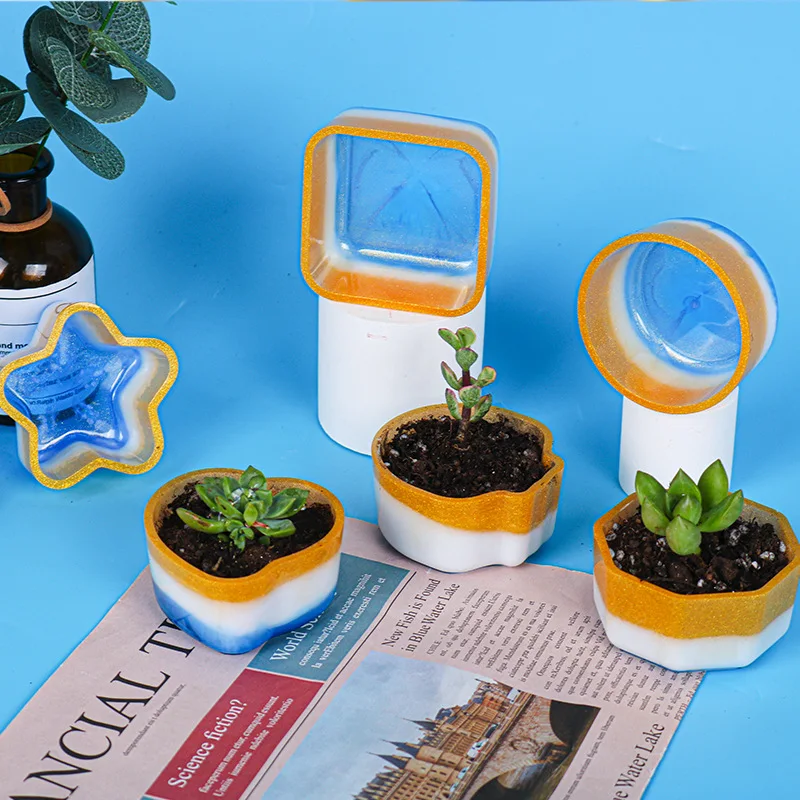 Succulent Plant Pot DIY Silicone Resin Molds