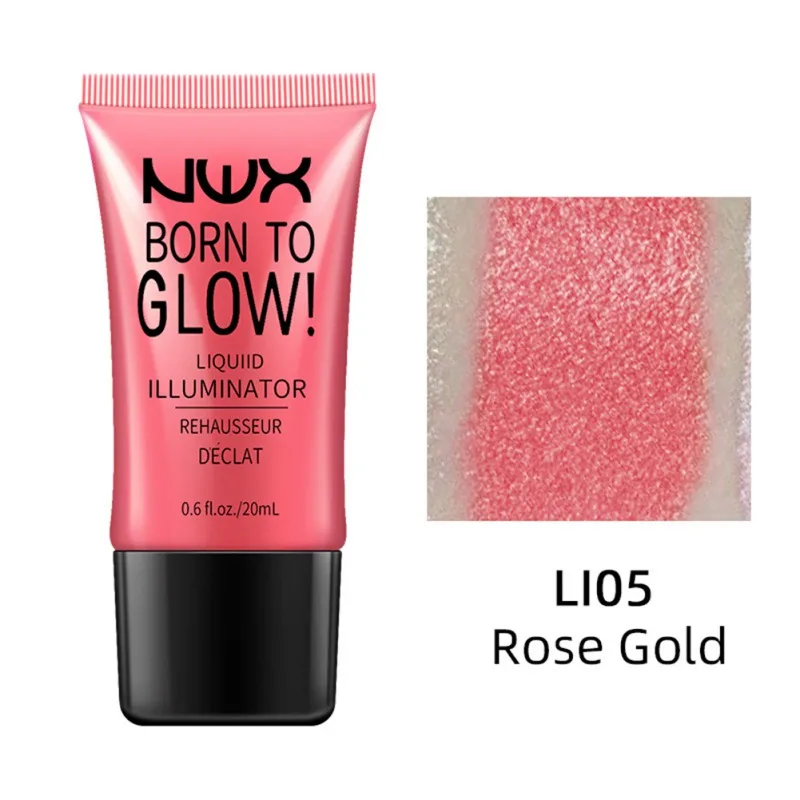 9 Colors Liquid Highlighter Long-lasting Waterproof Brighten Body Skin Color High Gloss Liquid Cream NEW