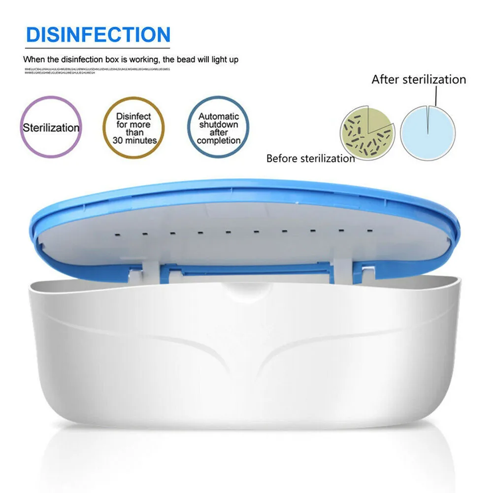 Anti Bacteria Clean Tweezers UV Light With Cable Instruments USB Rechargeable Box Nail Tools Sterilizer Set Manicure Button Led