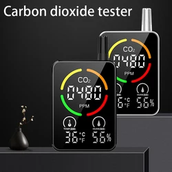 Détecteur de CO2 Intelligent, Thermo Hygromètre Multifonctionnel Analyseur de Gaz Domestique, Moniteur Numérique de Pollution de l'Air 