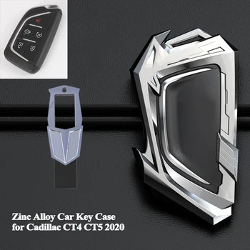 

1pc High quality Styling Car Key Case Cover Zinc Alloy Key Shell Protector Car Accessories for Cadillac CT4 CT5 2020