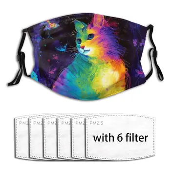 

Air Pollution Rainbow Cat Windproof Mouth Mask protective mask Men And Women Adult Dust Anti-ultraviolet Breathable Mask