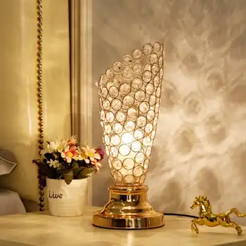 

Modern Table Light Crystal LED Table Lamps Beauty Eyeshield Desk Lamps Home Bedroom Living Room Decoration Bedside Desk Light