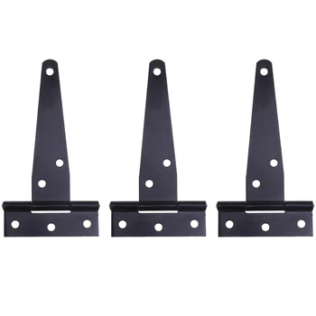 

4PCS Zinc Plating T Shape Hinges Rustproof Iron Triangle Hinges Special Sturdy Shed Hinge Prcatical Door Gates Hinges for Home S