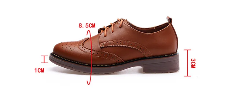 Spring Autumn Lace-Up Soft Leather Women Shoes Oxford Vintage Carved Flat Oxford Shoes For Women Big Size 41 Female Brogue Shoes (5)