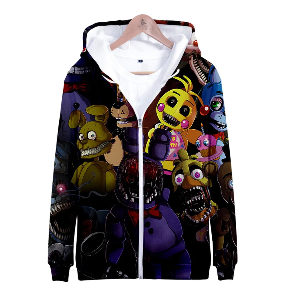 Five Nights At Freddys 3D Hoodies FNAF Children Zipper Hoodie Sweatshirt for Kids Boys Winter Autumn Jacket Coat Clothes Five Nights At Freddys 3D Hoodies FNAF Children Zipper Hoodie Sweatshirt for Kids Boys Winter Autumn Jacket Coat Clothes