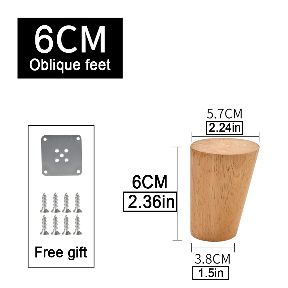 Oblique feet 6cm