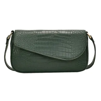 

Crocodile Pattern PU Leather Shoulder Bags for Women Solid Color Simple Female Travel Handbags Ladies' Messenger Crossbody Bag