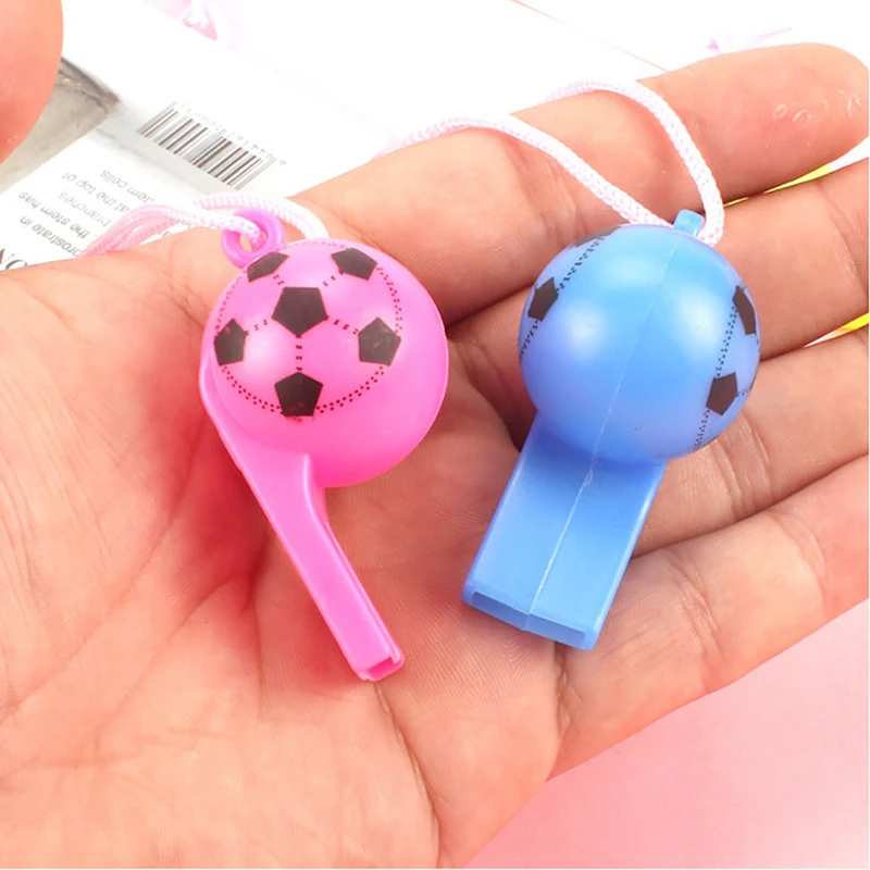 Mini Whistle Plastic Multifunction With Rope 5Pcs Kid Football Soccer Rugby Cheerleading Whistle Children Gifts Random Color sport whistle sports whistle soccer whistle mini whistle