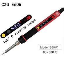 Профессиональный светодиодный паяльник с цифровым регулированием, Электрический паяльник 60 Вт, постоянная температура CXG E60W