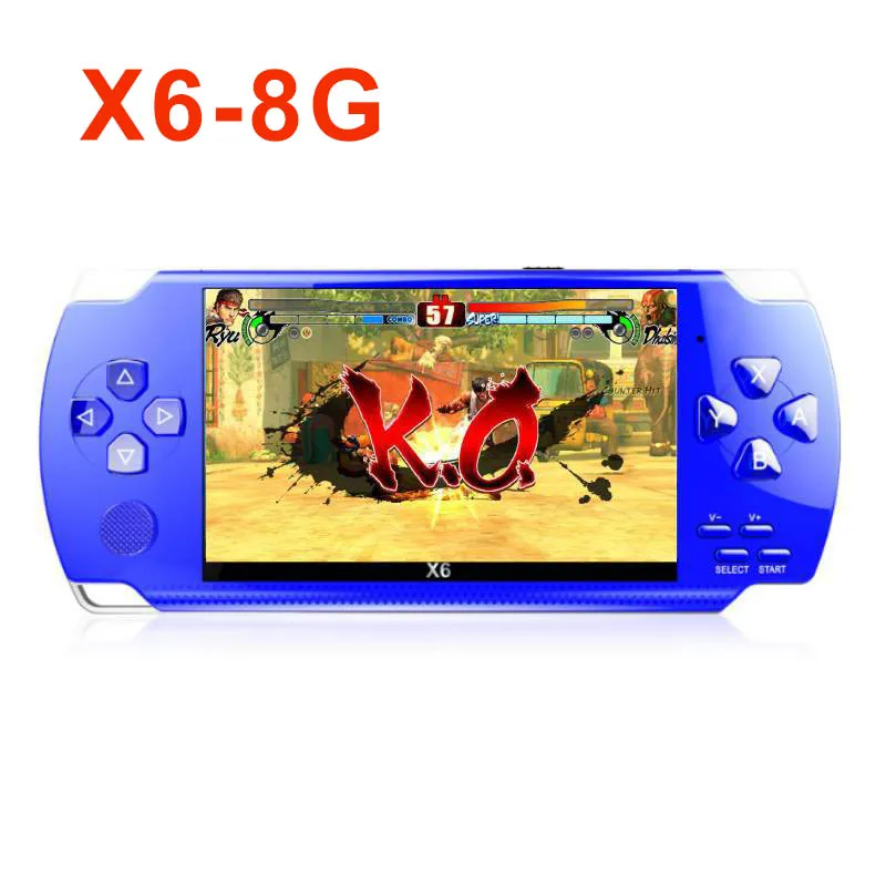 Handheld Game Console 64 Bit 8gb 4.3 Inch HD Mp5 Game Console x6 Fc Portable Handheld Game Player 