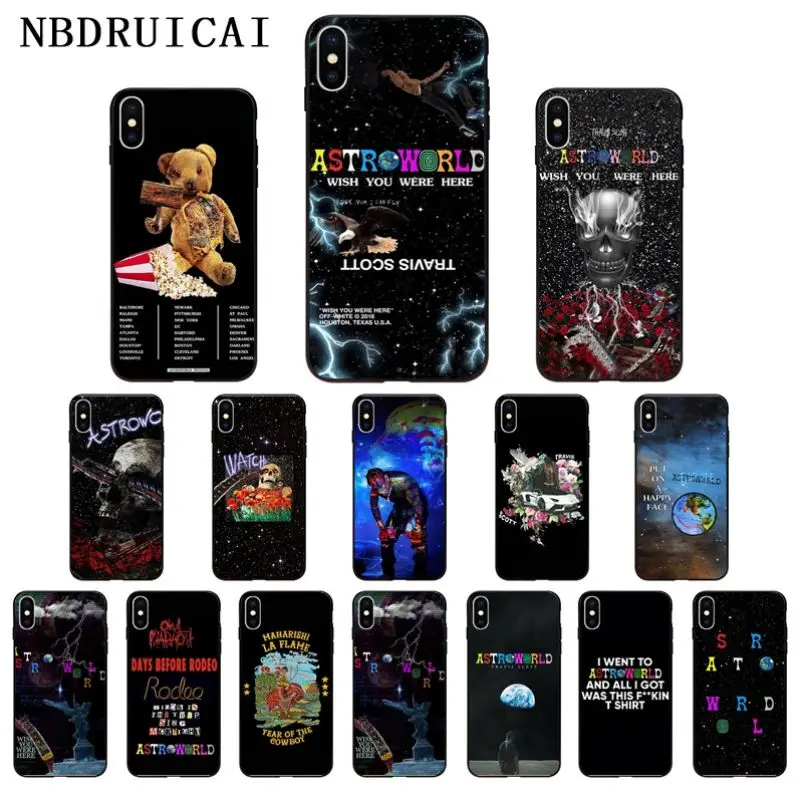 

NBDRUICAI Travis Scott ASTROWORLD TOUR Soft Silicone Phone Case Cover for iPhone 11 pro XS MAX 8 7 6 6S Plus X 5 5S SE XR case
