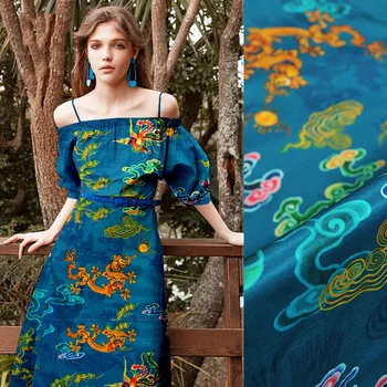 

2020 kpop Staying Alive print linen silk fabric for dress shirt ткань bazin riche getzner tissu ткани telas por metro tissus DIY