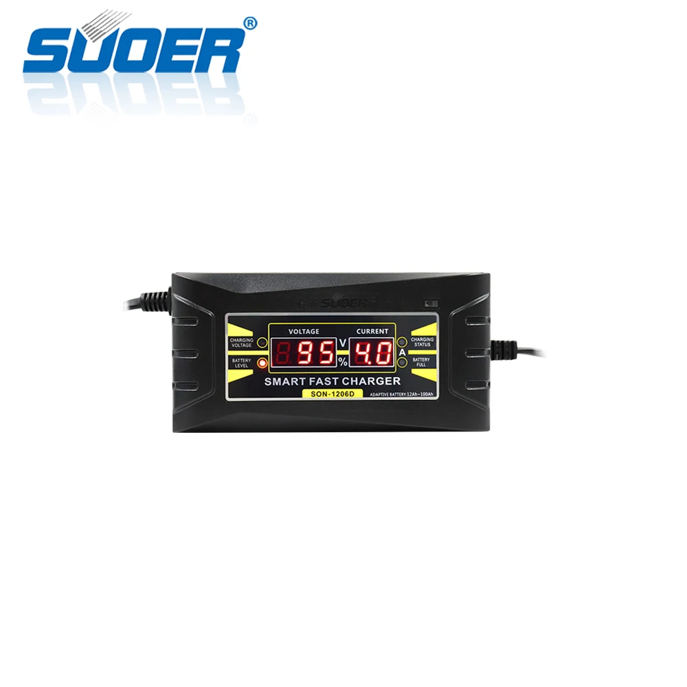 Suoer【 Батарея Зарядное устройство 】 быстро 6A 12V автомобиль (SON 1206D)|12v 6a|12v 12vcharger 12v |