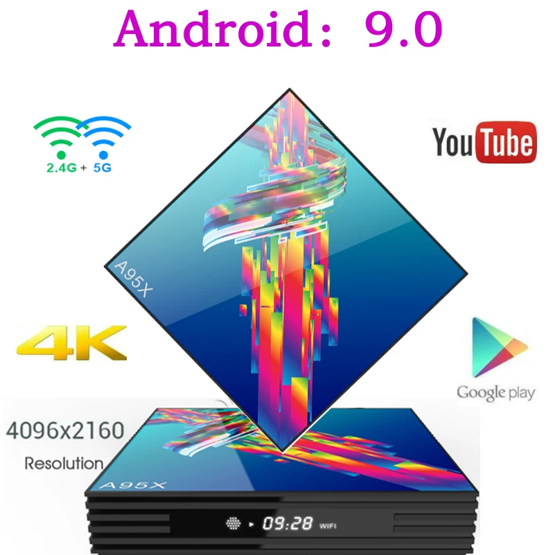 A95X R3 Smart Tv Box Android 9.0 Set Top Box 4K 3D Mi ni Tv Box 2gb 4gb 32gb 64gb Quad Core media player PK X96 MINI HK1 Max mi