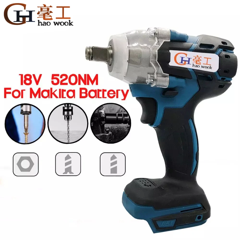 Haowook 18V 520 N.m Cordless Electric Screwdriver Speed Brushless