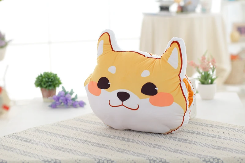 Симпатичные желтые собаки Косплей Shiba «Лисья Секретная служба»(Inu тканевые зимние Рука теплая подушка для новорожденных, для дня рождения, плюшевая кукла для девочек детская игрушка, Новогодний подарок