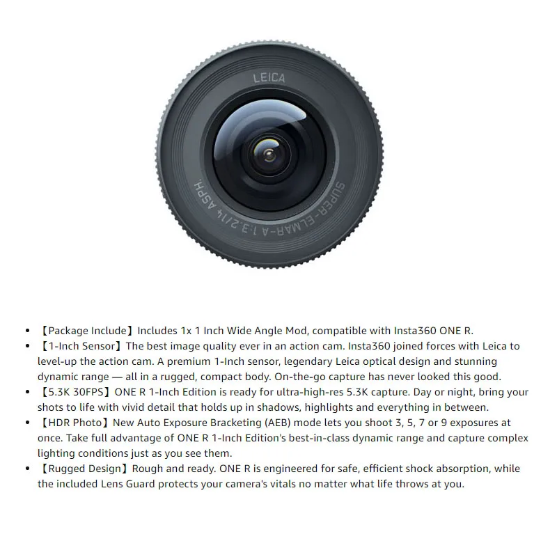 Insta360 One RS Leica Mod Lens 1