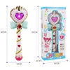 Musical Light-up Bubble Magic Wand Bubble Machine Bubble Blower with 2 Bottles Bubble Solution, 2 Settings, Gift for Kids Girl 3