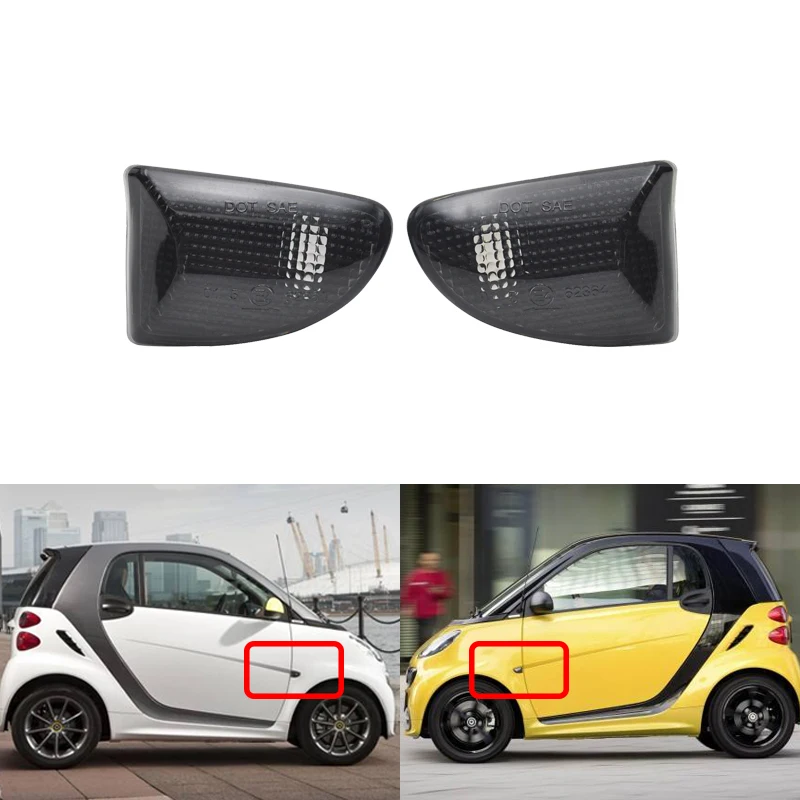 

Smoke Clear Lens OEM Fender Side Marker Lamp Turn Signal Light For Smart Fortwo 451 MK1 & MKII 07-15
