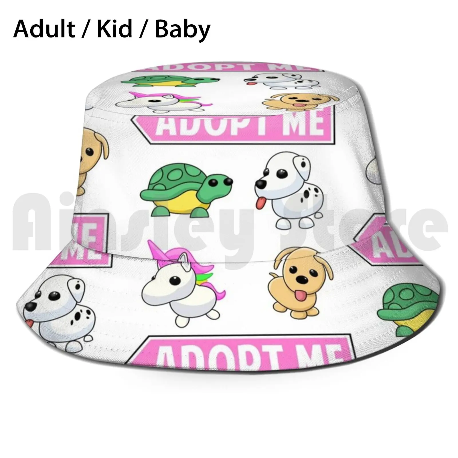 Puppy Cute Adopt Sun Hat Foldable UV Protection Puppy Unicorn Funny