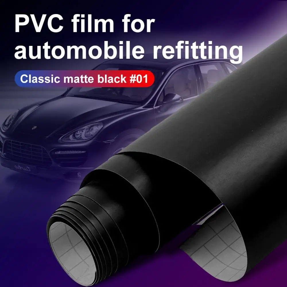 

Premium Matt Black Vinyl Car Decal DIY Wrap Sticker Car Body Color Protector Film No Bubbles Air Release Accessories Decoration