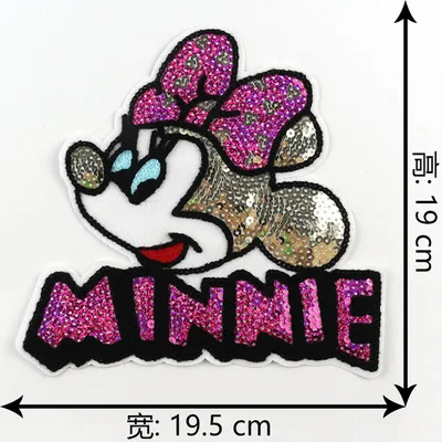 Disney cartoon Minnie Mickey clothes stickers embroidered stickers wild fashion stickers clothes patch decorative cartoon sticke