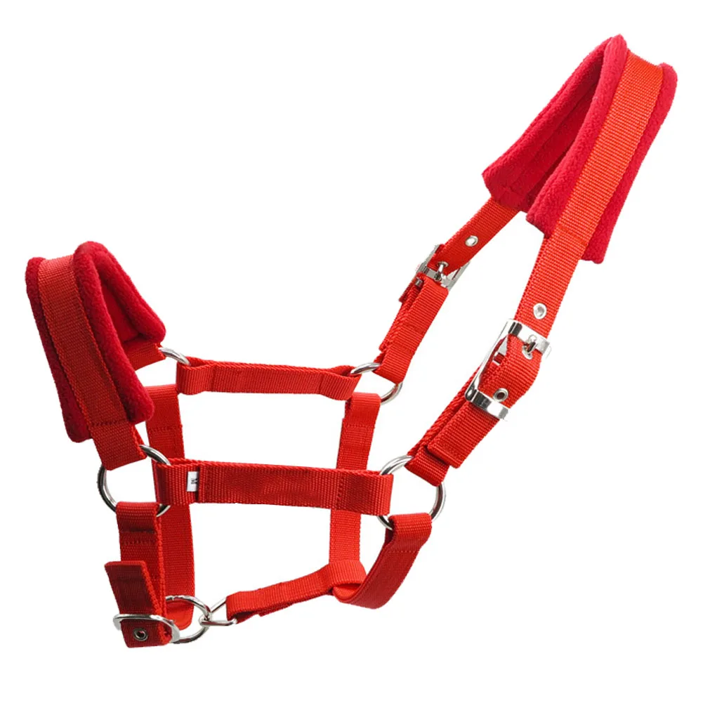 

Fleece Padded Multiple Sizes Practical Protective Adjustable Strap Horse Halter Detachable Riding Equipment Double Layered