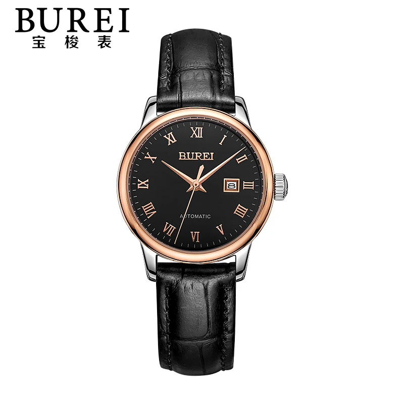 BUREI 1002 Switzerland часы мужские люксовый бренд модуль времени NH36 подлинный двойной автоматический механический календарь Мужские часы - Цвет: 16 woman watch