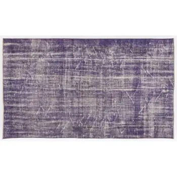 

Handmade Purple Vintage Overdyed Turkish Area Rug 140x242 Cm-4'7''X7'11''