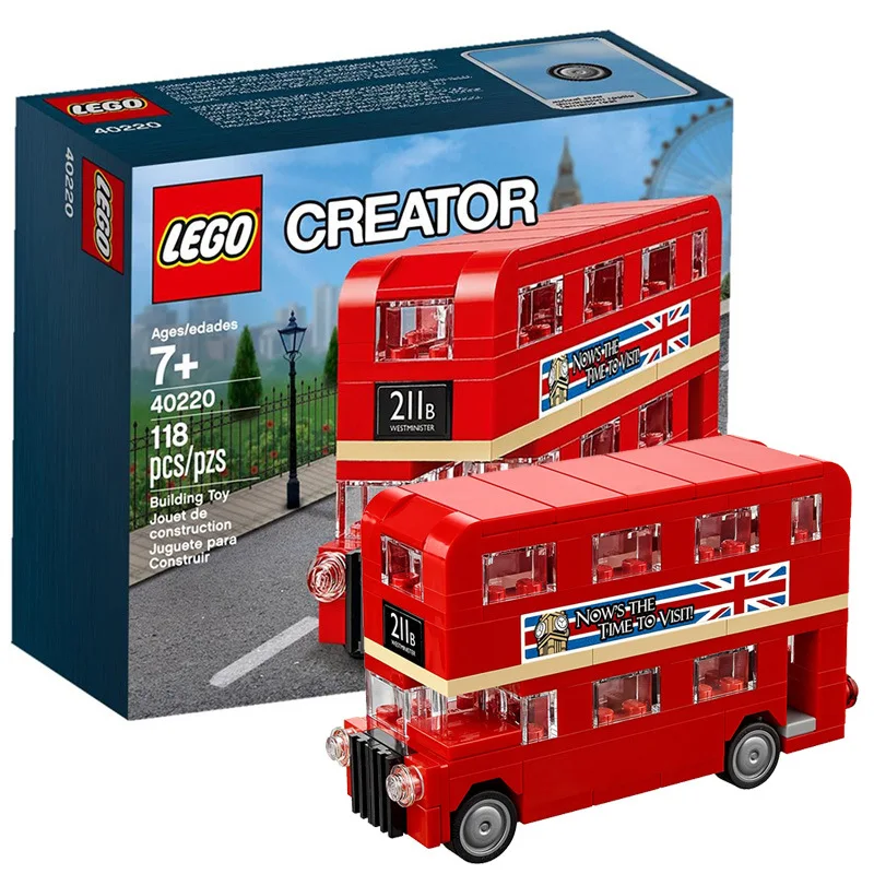 

Lego LEGO Building Blocks Square Head Aberdeen Series 40220 London Bus Assembled Toys Car Model