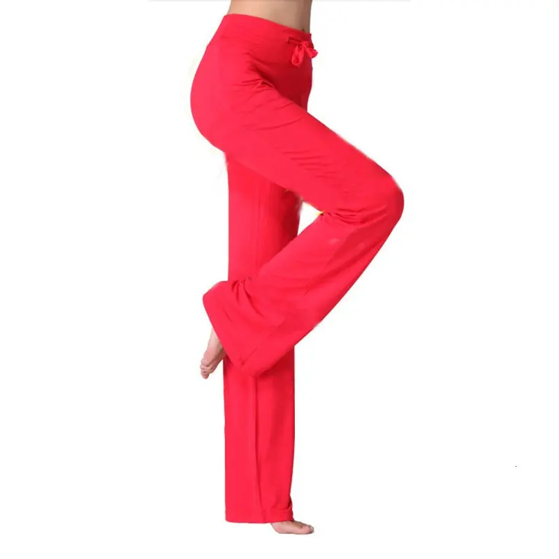 Модель размера плюс, штаны для йоги, высокая талия, спортивные Леггинсы, фитнес, спортивная одежда для женщин, для тренажерного зала, упражнений, бега, тренировки, широкие штаны - Цвет: Red