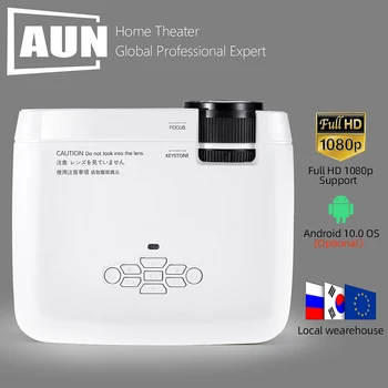 

AUN MINI Projector|3D Home Cinema Portable Beamer|4K Full HD1920x1080P Video projector Via HDMI VGA|Compatible with TV BOX/Stick