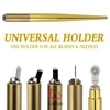 1 2 5 10pcs Microblading Universal Holder Gold Shading Tebori Permanent Makeup Needle Handmade Handle Tool