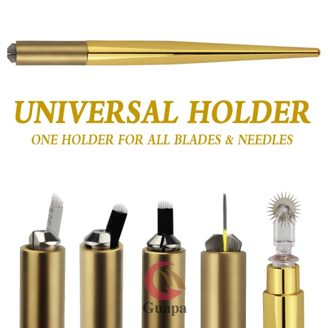 1 2 5 10pcs Microblading Universal Holder Gold Shading Tebori Permanent Makeup Needle Handmade Handle Tool