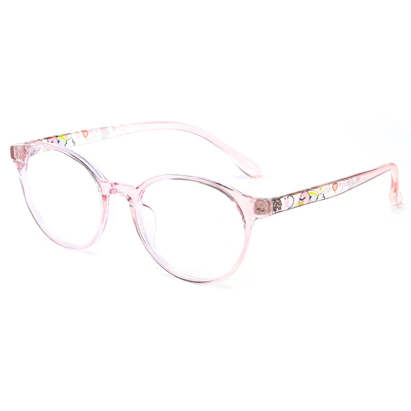 pink Kids Anti-blue light Glasses Frame Ultralight Eyeglass Children TR90 Silicone Boy Computer Girl Game Protective Goggle - Цвет оправы: pink