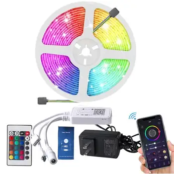 

5M LED Strip Light Music Control RGB TV Backlight Tape Lamp Work with Homekit Amazon Alexa Google Assistant Lamp Decor Lantern