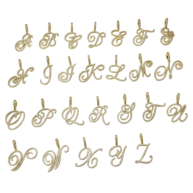 Personalized CZ Gems A TO Z Alphabet Letter 26 Initial Necklace Made in Korea Personalized CZ Gems A TO Z Alphabet Letter 26 Initial Necklace Made in Korea